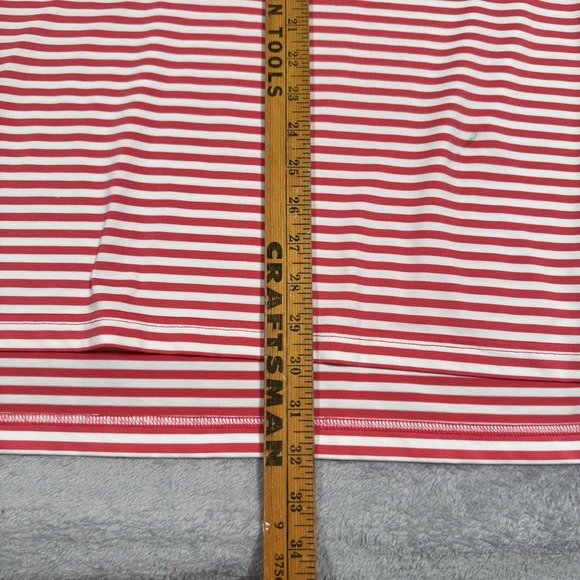 Merion Golf Club Polo Shirt Mens XL Fairway & Greene FG Tech Red White Striped - Picture 9 of 10